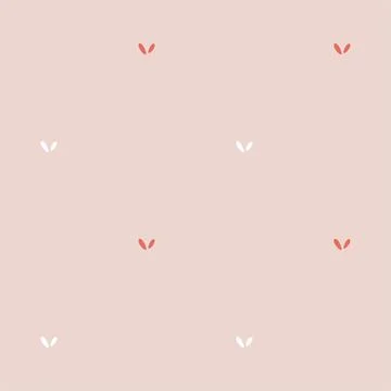 Leafs seamless pattern, lovely romantic background, great for Valentine's Day Stock Illustration