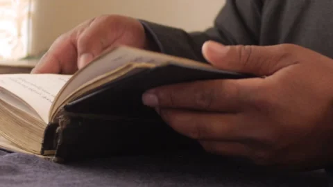 Leafs through a book Stock Footage 130231062