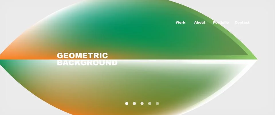 A leafshaped object on a green and orange geometric background 스톡 일러스트