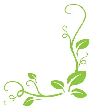 Leafy border Stock Illustration