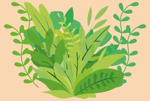Leafy Creations Concept Illustration Stock Illustration