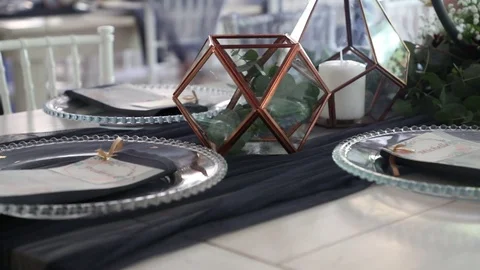 Leafy Geometric Centerpiece Stock-Footage 118813474