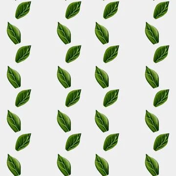 Leafy green pattern for fabric design, wrapping paper, and wallpaper backgr.. Stock Illustration