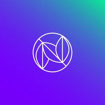 Leafy letter N logo. Vector Stock Illustration
