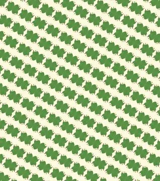 Leafy outline texture outline tile texture in crimson, bud green, maize, eggshel Stock Illustration