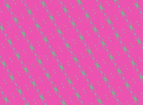 Leafy outline texture single-line repeat pattern in gamma pink, violet pulse, el Illustrazione stock