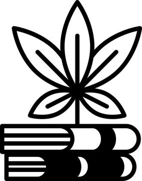 A leafy plant sits on top of a stack of books Illustrazione stock