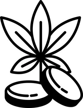 Leafy plant with two small round objects on top of it 스톡 일러스트