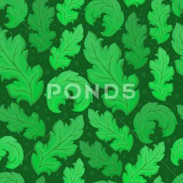 Leafy seamless background 5 Ilustraciones de archivo