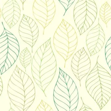 Leafy seamless background Stock Illustration