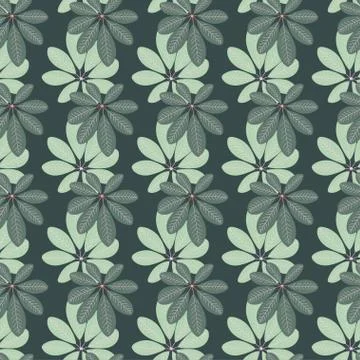 Leafy seamless pattern Stock Illustration