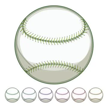 League baseball ball cartoon vector graphic 스톡 일러스트