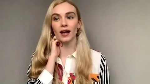 Leah McNamara is interviewed by Scott Davis for the BBC's 'Danny Boy' - 2021 Video stock 157433541