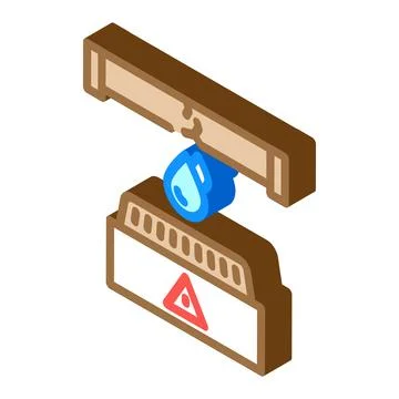 Leak detection system isometric icon vector illustration Stock Illustration