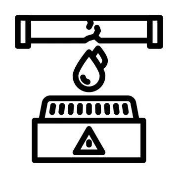 Leak detection system line icon vector illustration Illustrazione stock