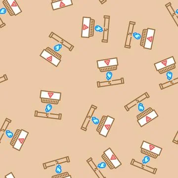 Leak detection system vector seamless pattern 스톡 일러스트