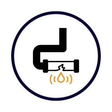 Leak, engine, oil leak, engine oil leak icon Stock Illustration