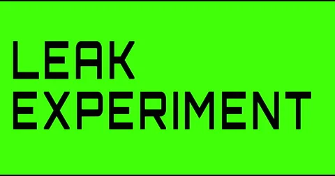 Leak experiment text green screen, masked glitched effect. Video stock 132622495