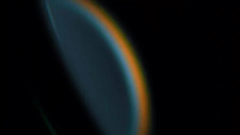 Leak Light Flare Chromatic Reflection 4K Overlay Black Background Stockbeeldmateriaal 289913928