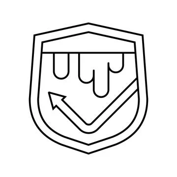 Leak proof design line icon vector illustration Stock Illustration