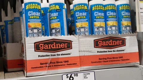 Leak Stopper Clear Patch Stock Footage 168978846