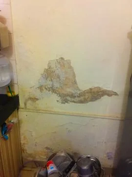 Leakage on the wall Foto stock