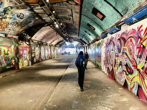 Leake Street Graffiti Tunnel Waterloo London Foto stock