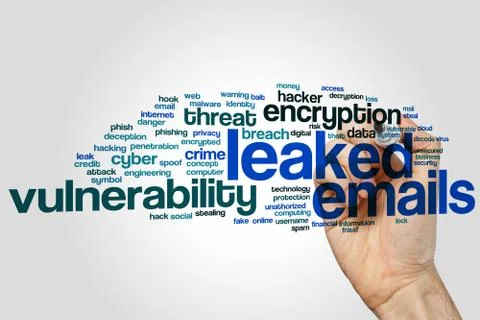Leaked emails word cloud イラスト素材