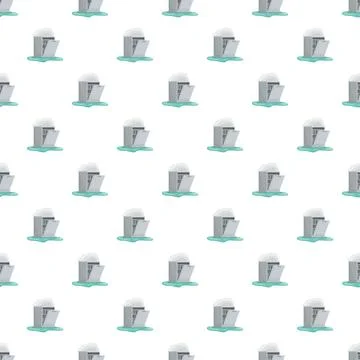 Leaking dishwasher appliance causing water damage pattern Stock Illustration
