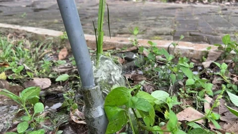 Leaking pipe and releasing Stock Footage 211094010