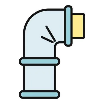 Leaking pipe elbow showing water damage and plumbing problem Illustrazione stock