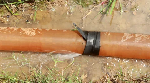 Leaking pipe Stock Footage 29678428