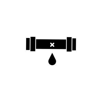 Leaking pipe icon element of plumbing icon for mobile concept and web apps. T Stock Illustration
