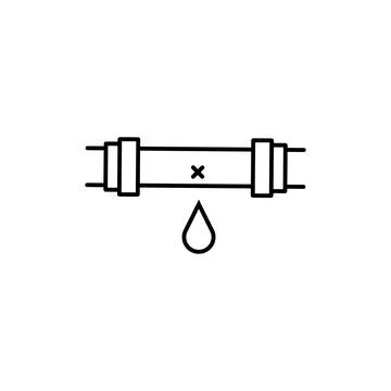 Leaking pipe icon element of plumbing icon for mobile concept and web apps. T Stock Illustration