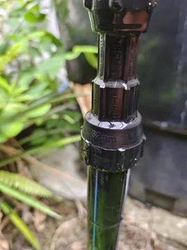 Leaking poly pipe Stock Photos