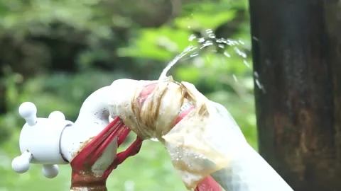 Leaking tap water Stock Footage 284321926
