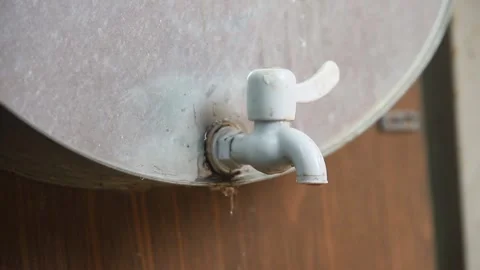 Leaking washbasin Stock Footage 257627338