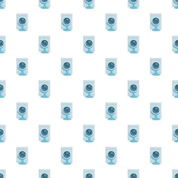 Leaking washing machine cartoon pattern seamless background Illustrazione stock