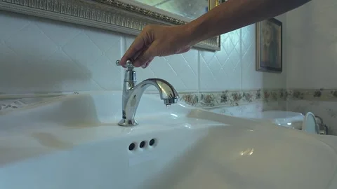 Leaking Water from Faucet – Dripping Drop by Drop Stock Footage 308700548