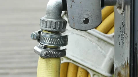 Leaking water pipe connection Stock-Footage 199409257