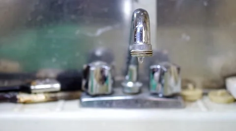Leaky dripping old tap Stock Footage 47493120