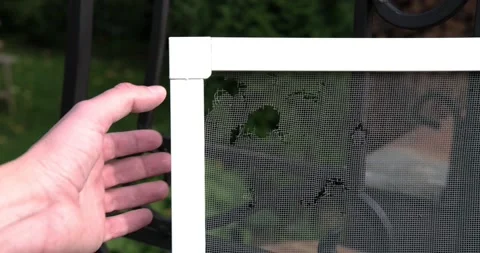 Leaky mosquito net. Stock Footage 137385428