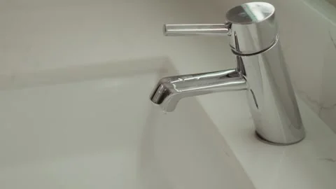 Leaky sink drip drip Stock Footage 297808041