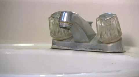 Leaky Sink Faucet Video stock 8524298