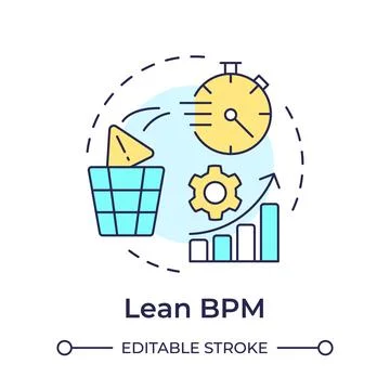 Lean BPM multi color concept icon Stock-Illustration