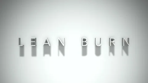 Lean Burn 3D title animation with shadows on a white background Stock Footage 296598917