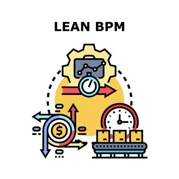 Lean business process management optimizing efficiency and flow 스톡 일러스트