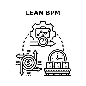 Lean business process management optimizing efficiency and flow Stockillustratie