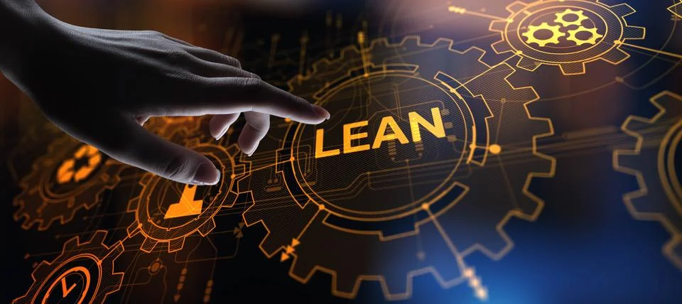 Lean Concept: Streamlining Processes for Maximum Efficiency and Waste Reducti Foto stock