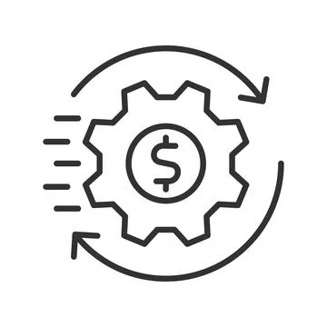 Lean icon in line design. lean, process, agile, efficiency, improvement 库存插图